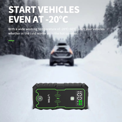 Portable 4000A Car Jump Starter 16000mAh Wireless Charging