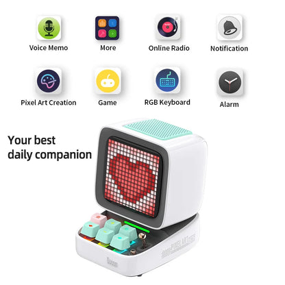 Pink Portable Kids Bluetooth Pixel Speaker