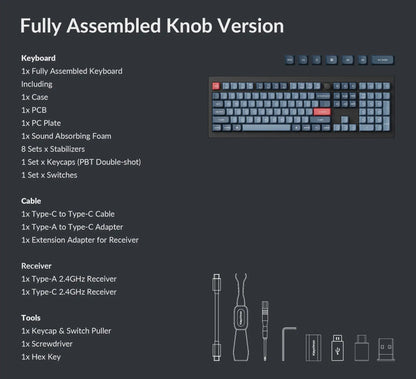 Wireless Mechanical Keyboard with Gateron Jupiter Switches