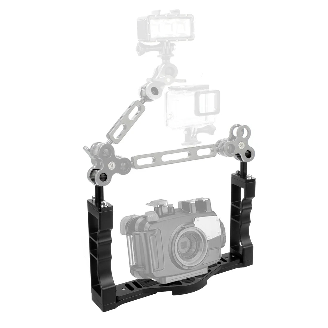 Diving Camera Tray Stabilizer Rig with Dual Handles