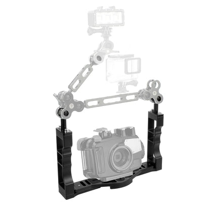 Diving Camera Tray Stabilizer Rig with Dual Handles