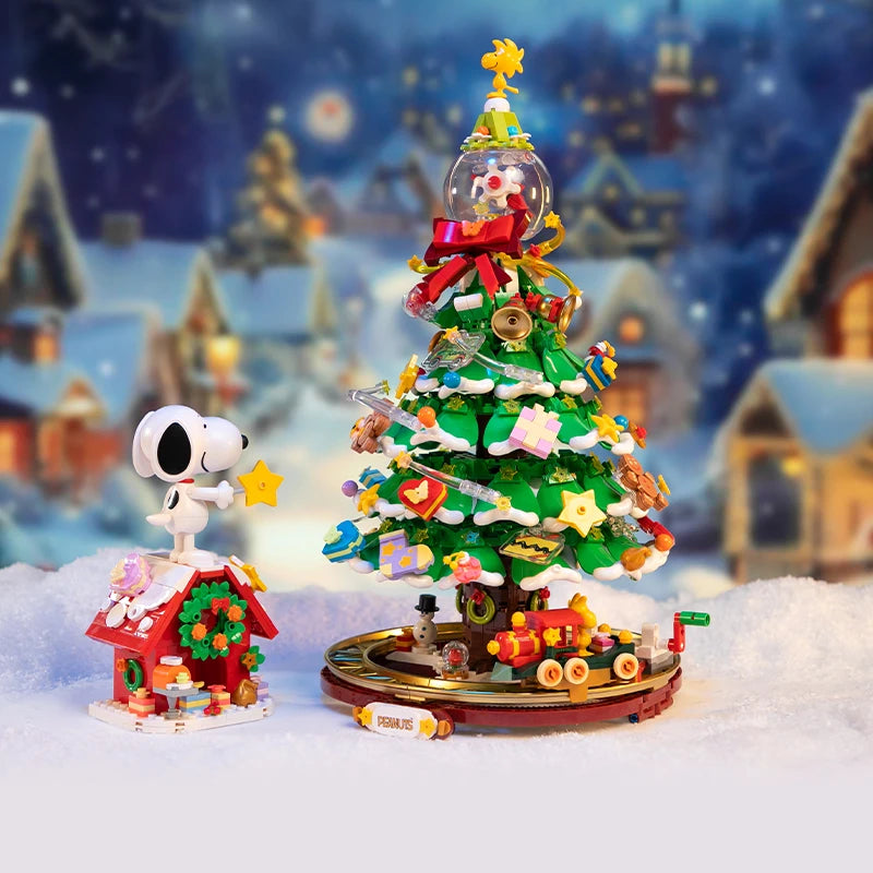 Snoopy Christmas Tree Building Block Set with Box