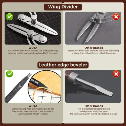 63-Piece Leatherworking Tool Kit for DIY & Repair