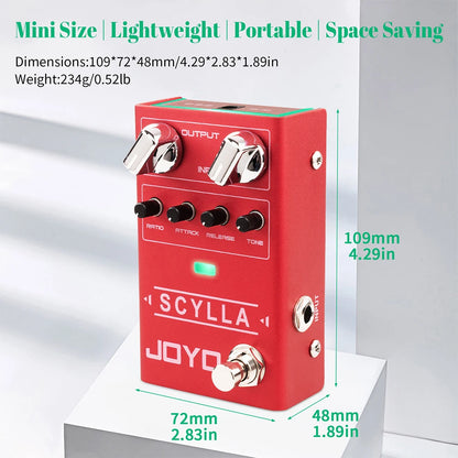 Bass Compressor Pedal with Attack Release Ratio Controls