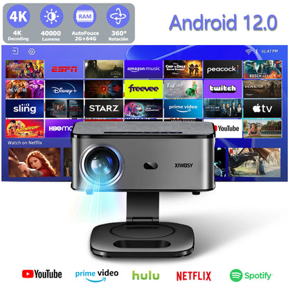 Smart 4K Projector 64G Android with Auto Focus