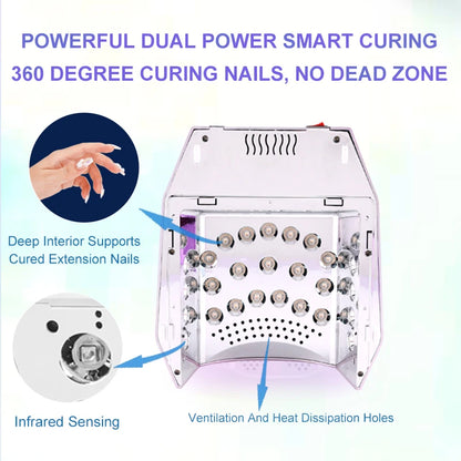 Professional 96W Light Rose Gold LED Gel Nail Lamp