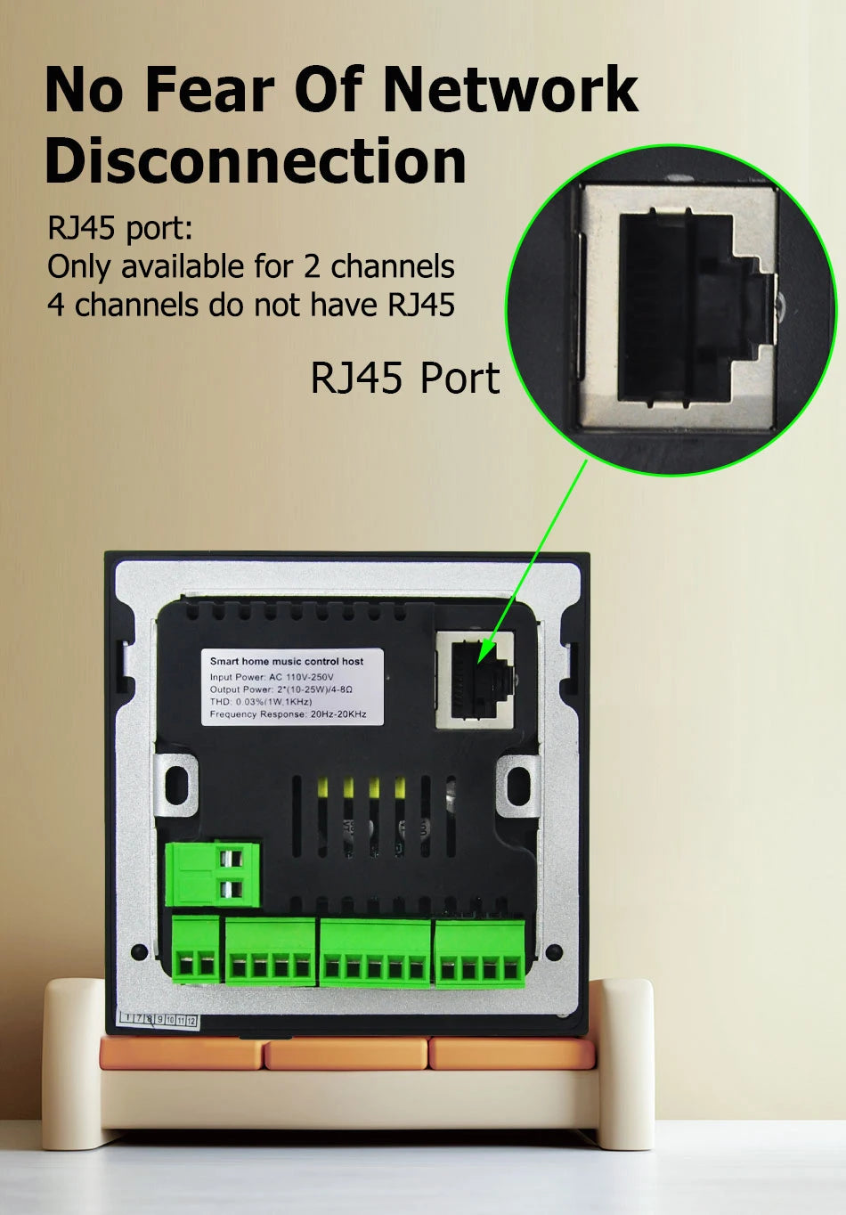 4-Inch Smart Wall Amplifier with WiFi Android 11 & Alexa