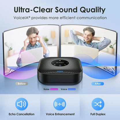 360 Degree Wireless Conference Speaker with Noise Cancellation