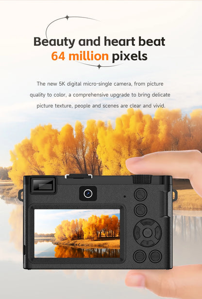 Professional 5K Camcorder with 3 Inch LCD and Zoom