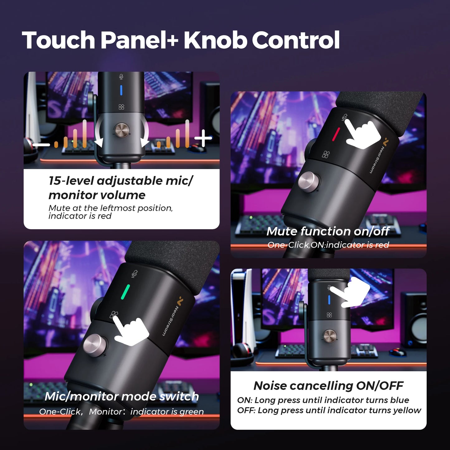 Streaming Podcast Recording Microphone with Boom Arm
