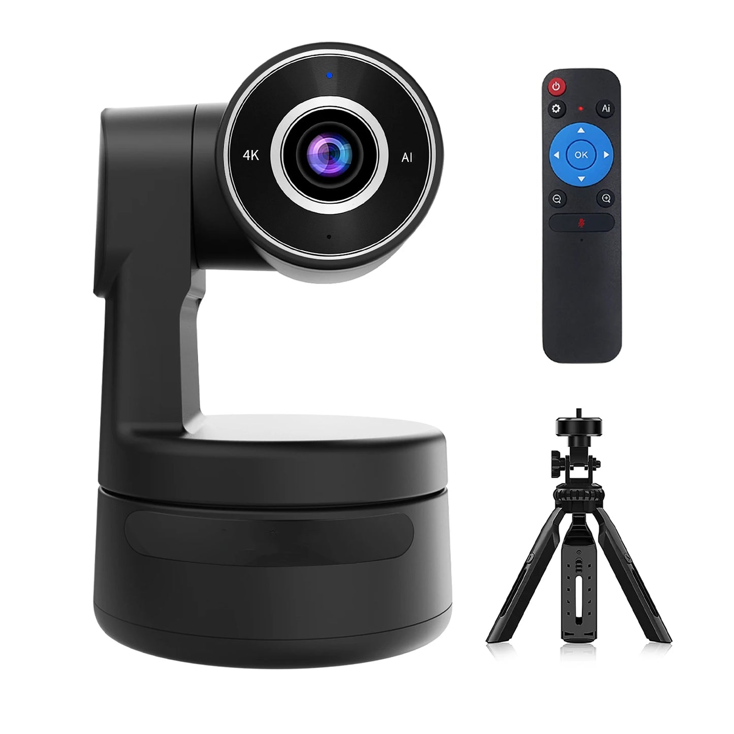 AI 4K Digital Zoom Webcam No Auto Track