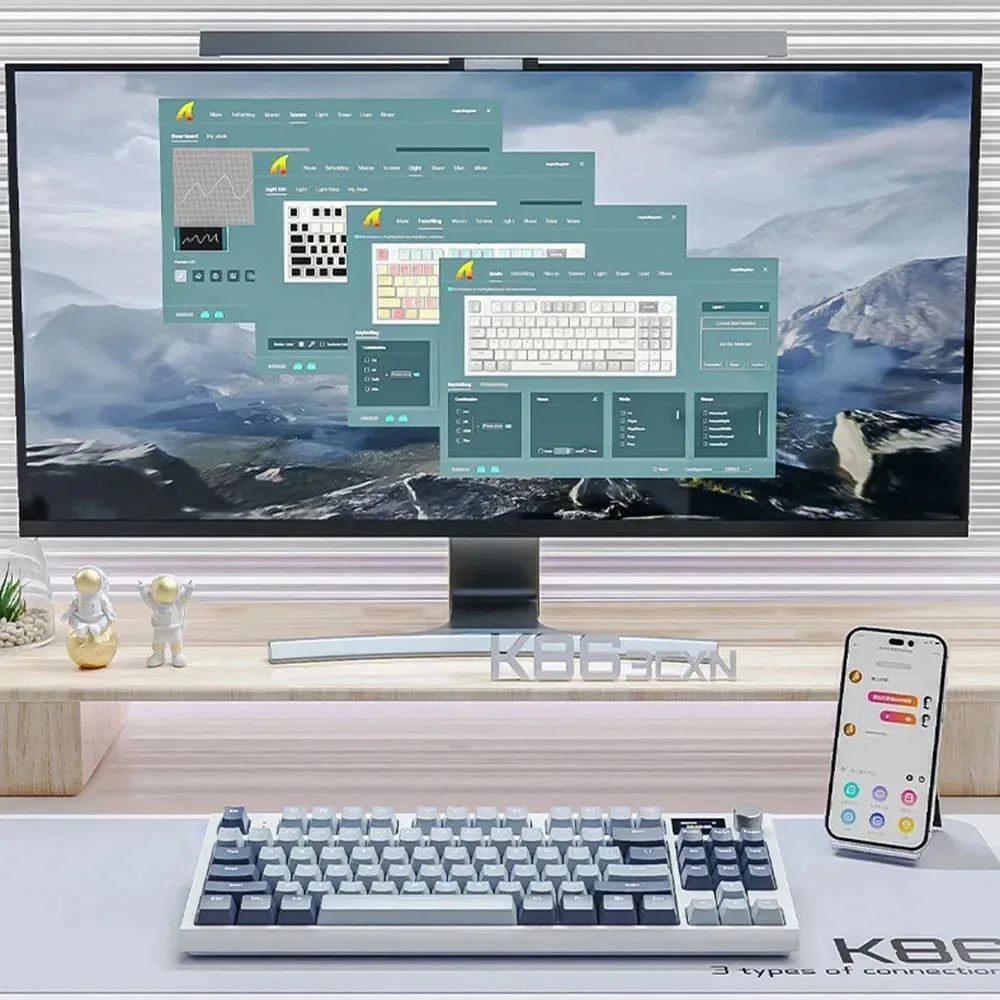 Gasket Mount Mechanical Keyboard with TFT Display