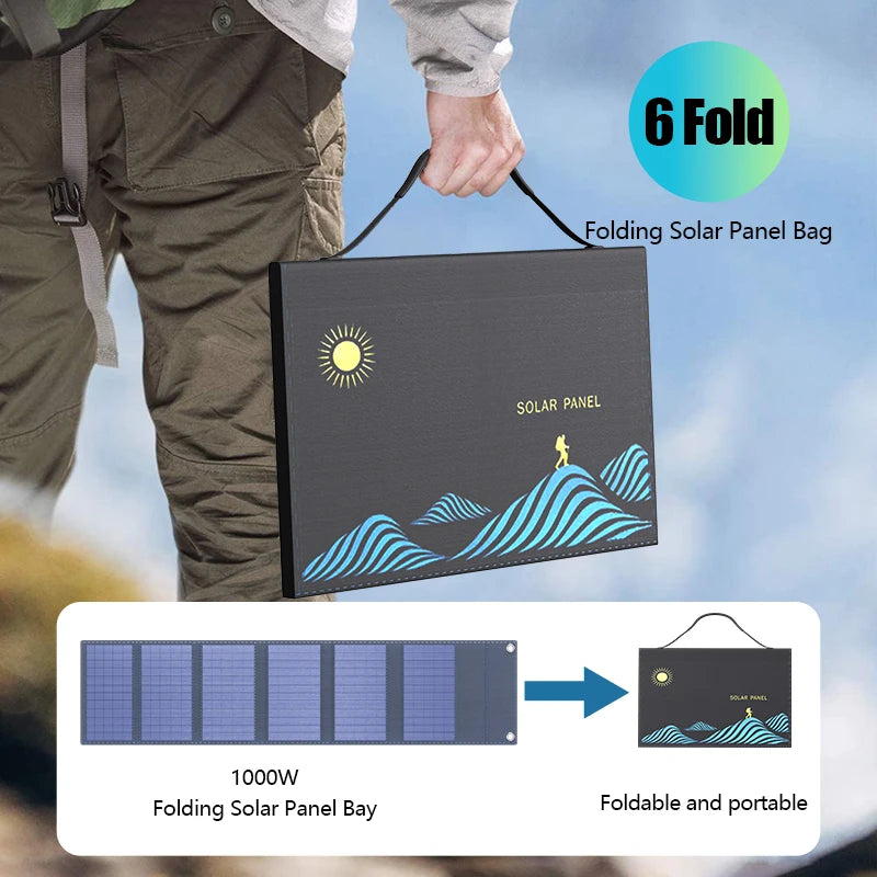 Foldable Solar Panel for Outdoor Power and Charging