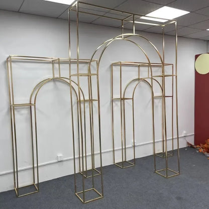 Shiny Gold Wedding Arch Frame 260x180cm