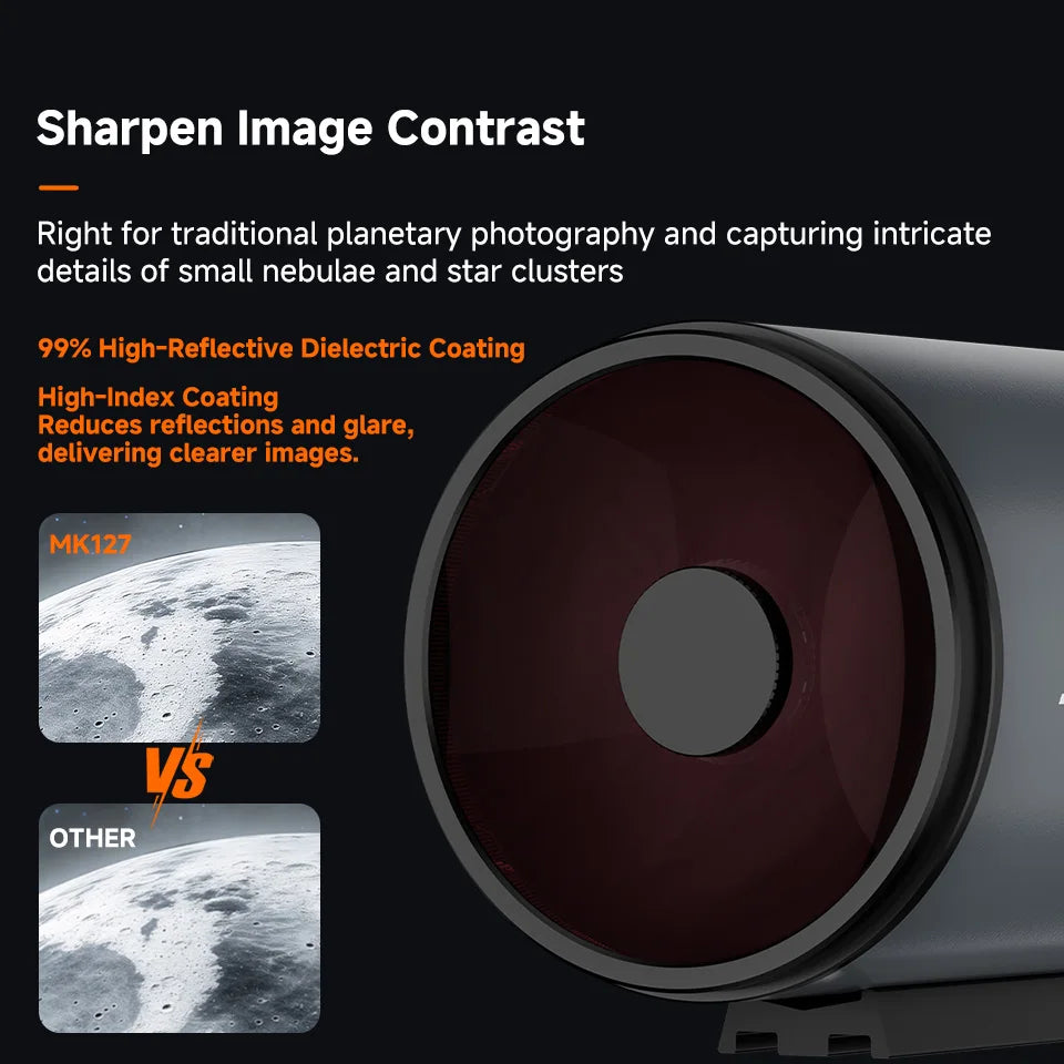 Compact Maksutov Telescope for Moon Planets and Nebulae