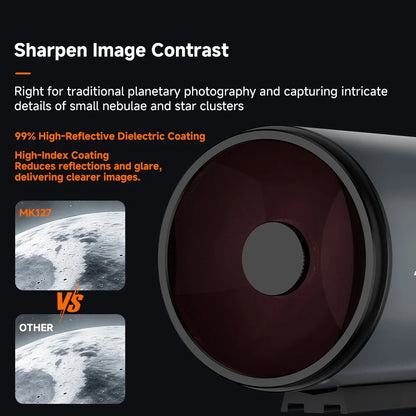 Compact Maksutov Telescope for Moon Planets and Nebulae