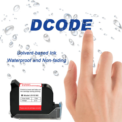 12.7mm Fast-Dry Black Ink Cartridges for Handheld Printer