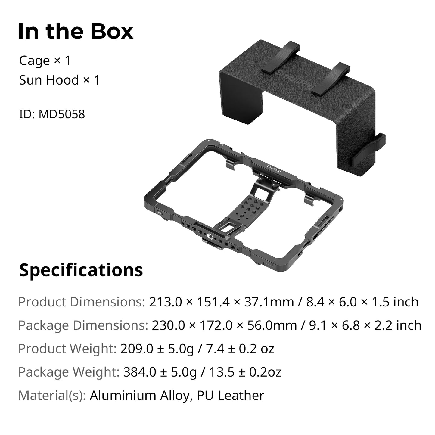 iPad Mini 6 Cage with Detachable Sun Hood and Handles