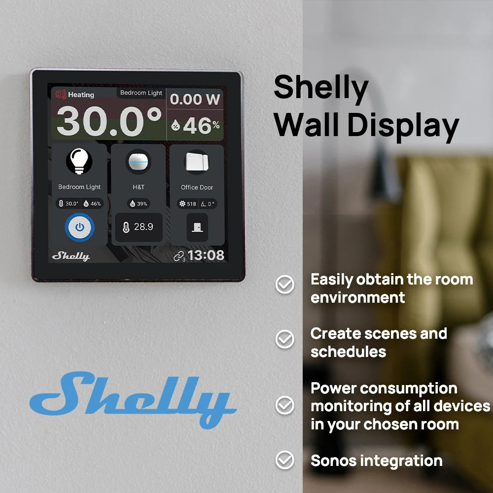 Smart Wall Thermostat with Colour Display and Device Control