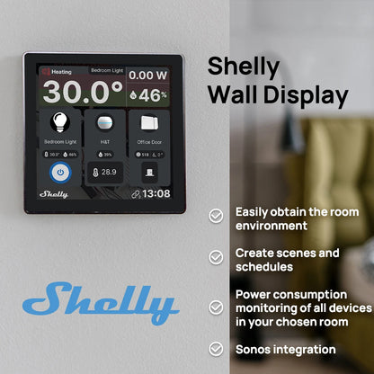Smart Wall Thermostat with Colour Display and Device Control