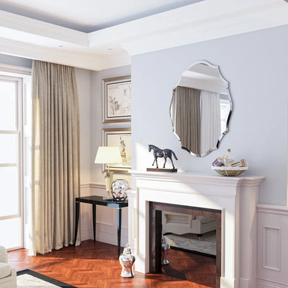 Modern Beveled Edge Wall Mirror for Living Spaces
