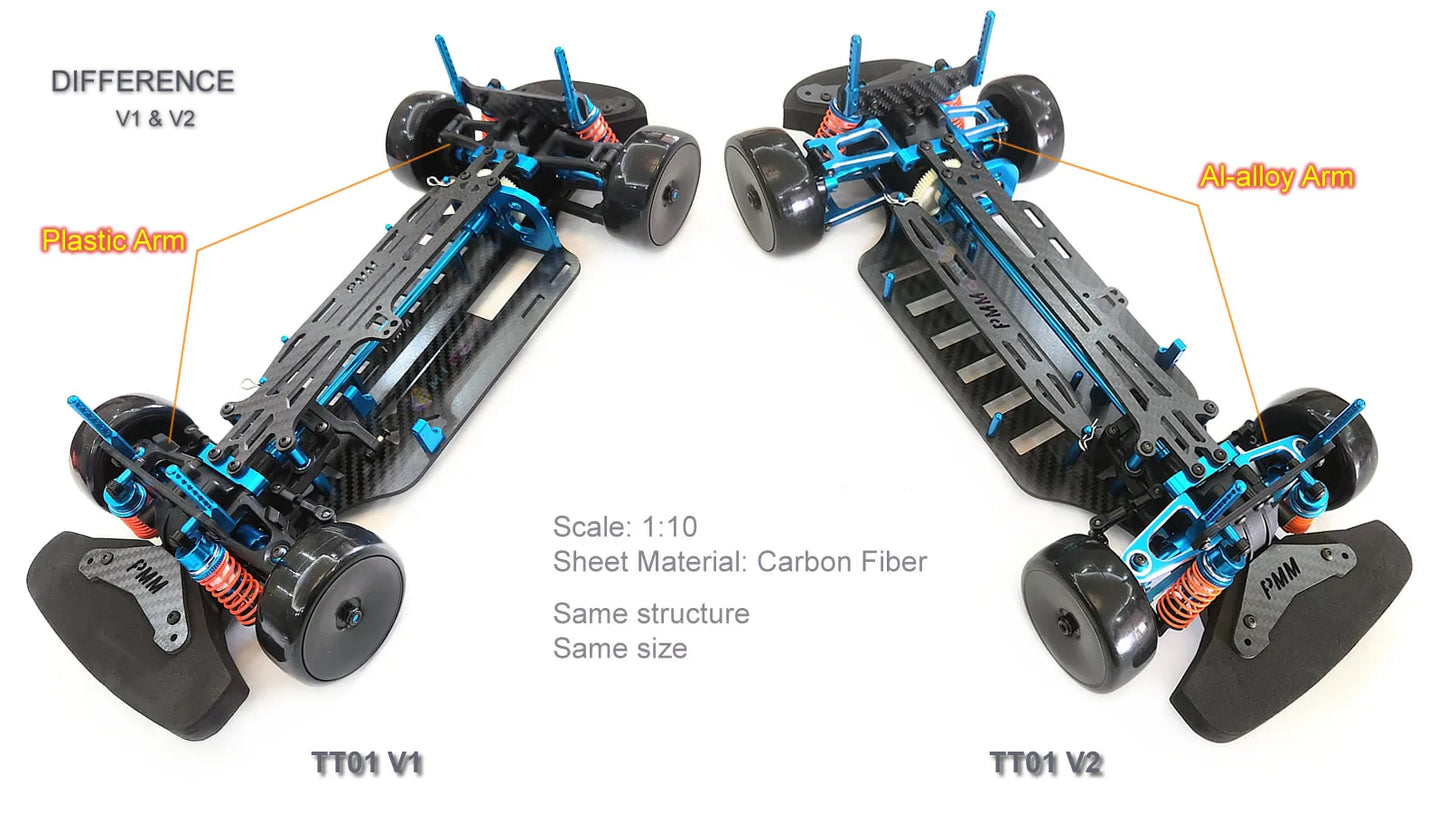 RC 1:10 Carbon Fibre Chassis Upgrade Kit