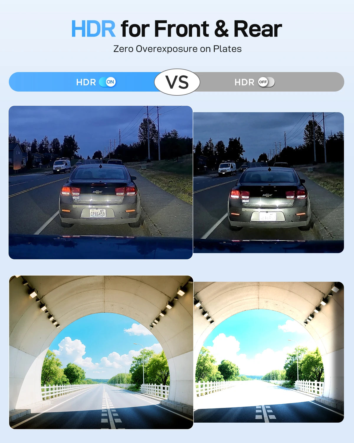 2CH 4K HDR Dash Cam Fast 5GHz Wi-Fi and GPS