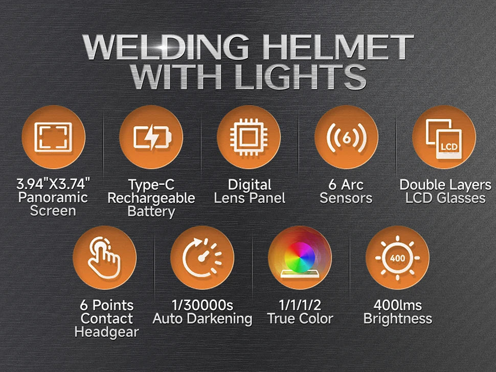 Compact MONER 2LED Welding Mask ARC Sensor