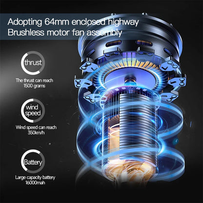 Cordless Brushless Electric Air Blower 350km/h High Power