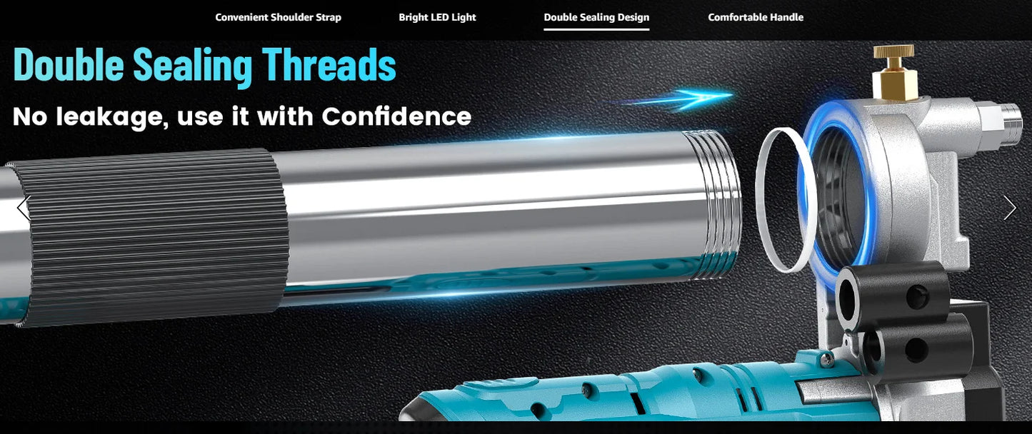 Heavy Duty 12000PSI Cordless Grease Gun 5.3oz per minute