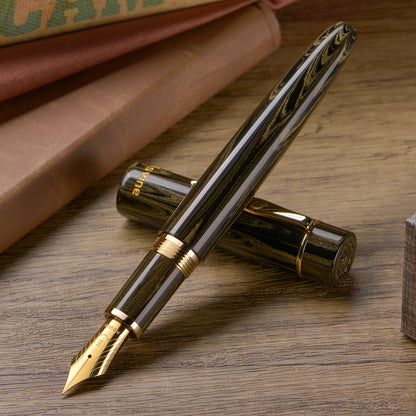 Brown Ebonite Fountain Pen Fine Nib