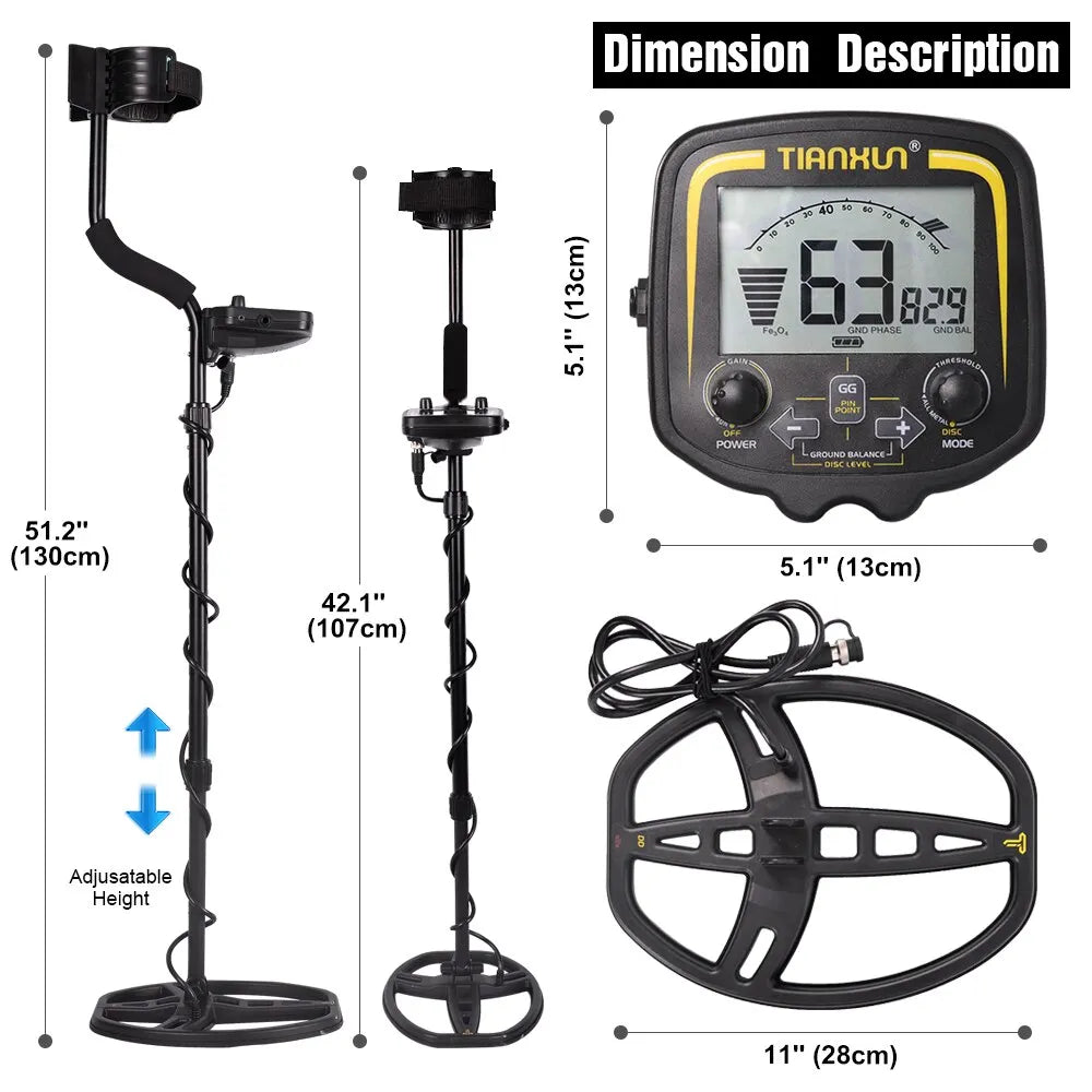 Deep Scan TX850 Metal Detector 11 Inch Coil Treasure Finder