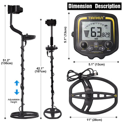 Deep Scan TX850 Metal Detector 11 Inch Coil Treasure Finder