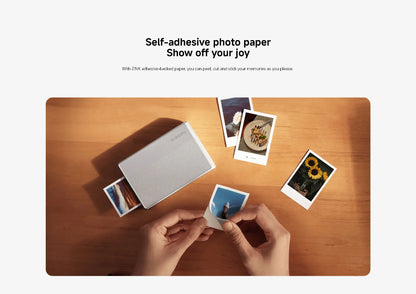 Portable Instant Photo Printer 2x3 Inch ZINK Bluetooth 80PCS Paper