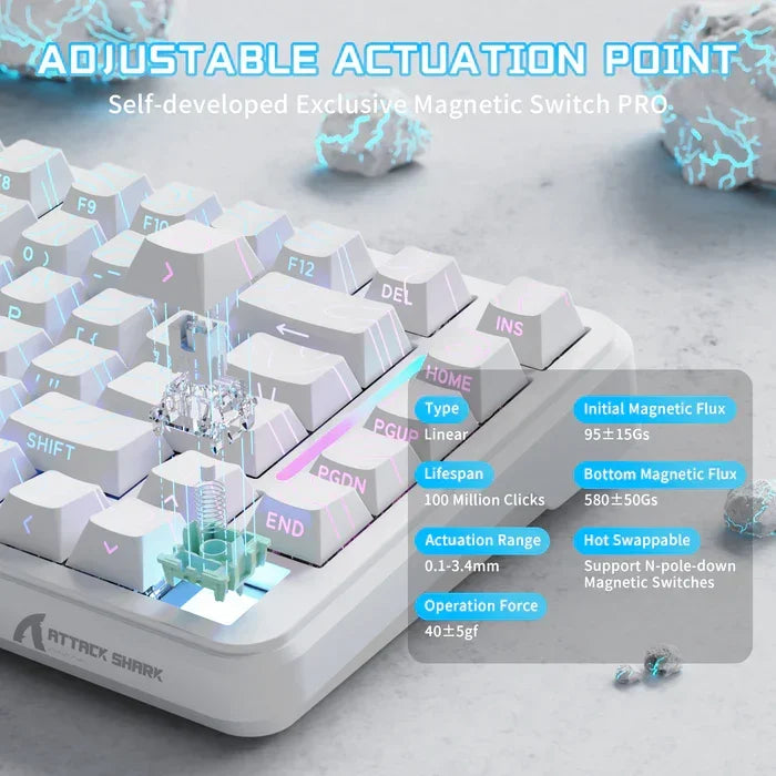 75% Magnetic Switch Gaming Keyboard with 8K RGB