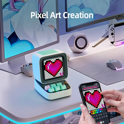 Pink Portable Kids Bluetooth Pixel Speaker