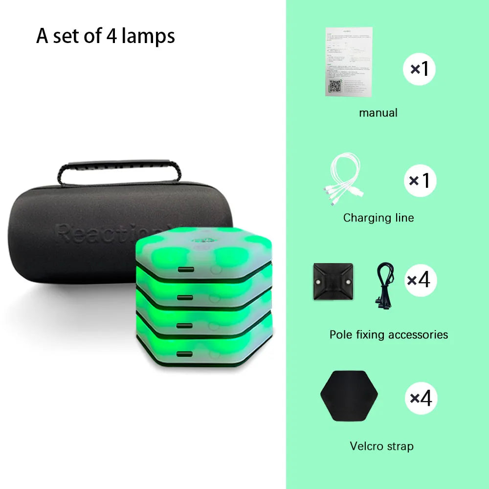 Reaction Training LED Lamp Set 4 Pack for Sports