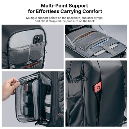 Large Capacity Photography Travel Backpack 22L Waterproof