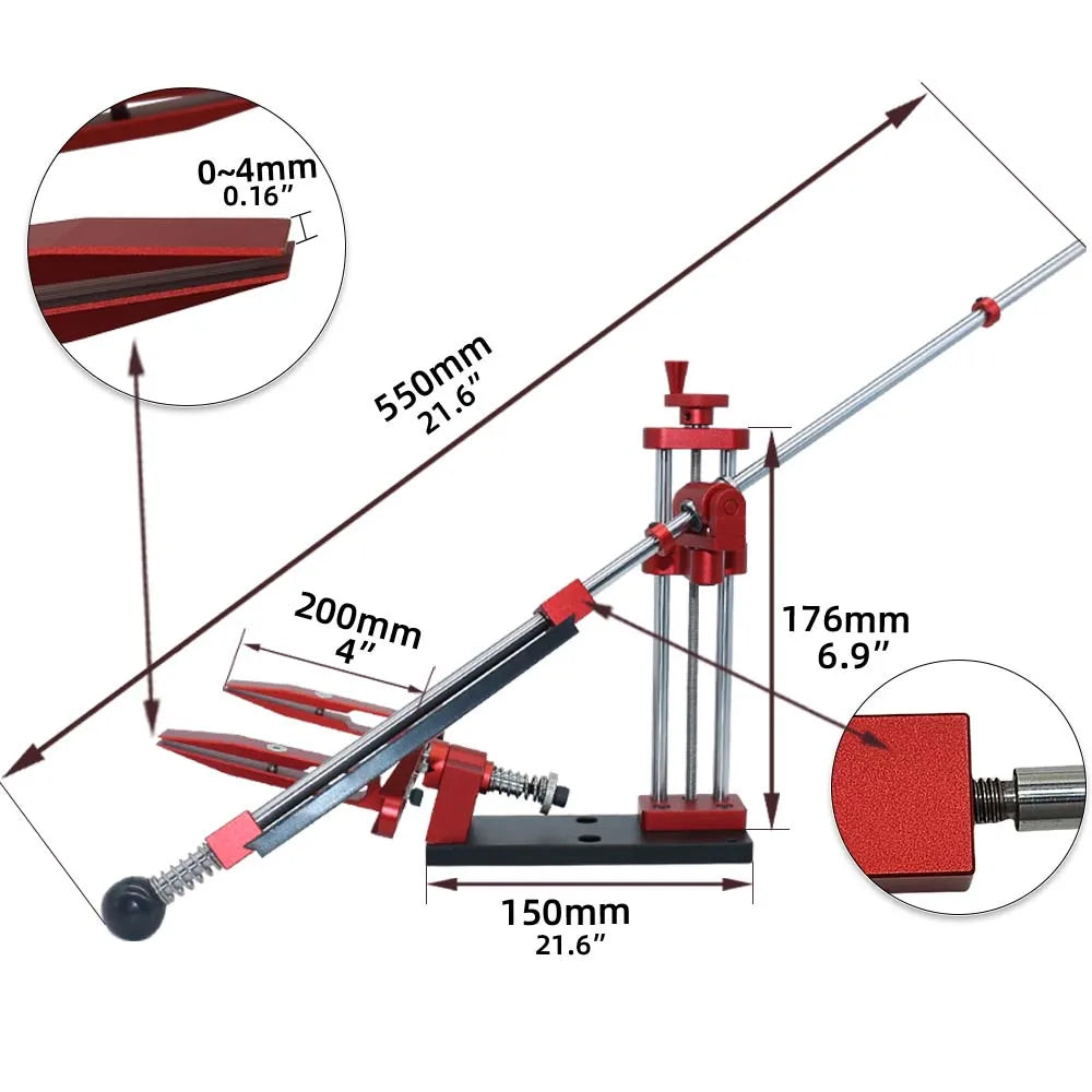 Advanced Knife Sharpener with Interchangeable Grindstones Set