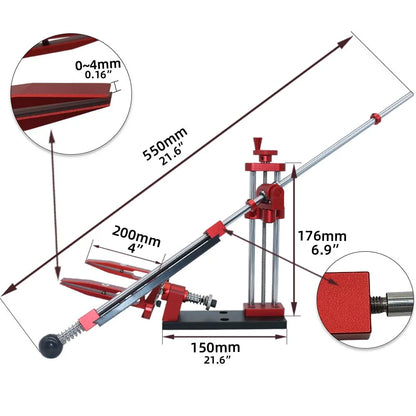 Advanced Knife Sharpener with Interchangeable Grindstones Set