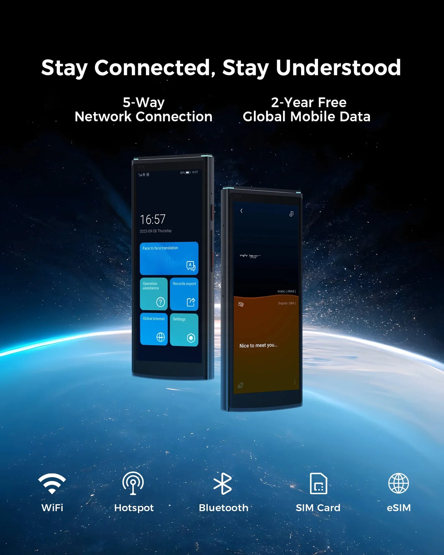 Smart 60 Language Voice Photo Translator Black
