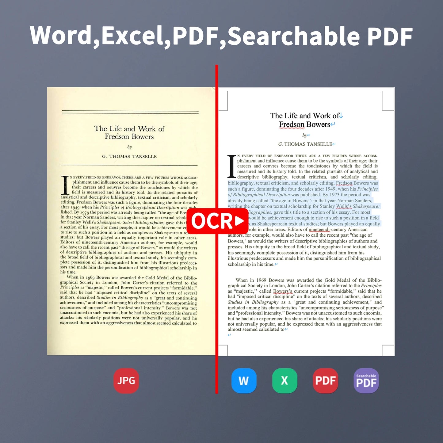 Portable 12MP Document Scanner 60PPM Fast Scan