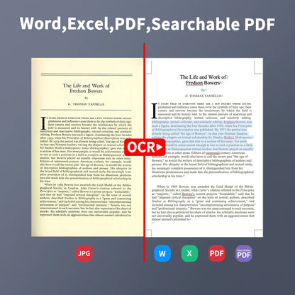 Portable 12MP Document Scanner 60PPM Fast Scan