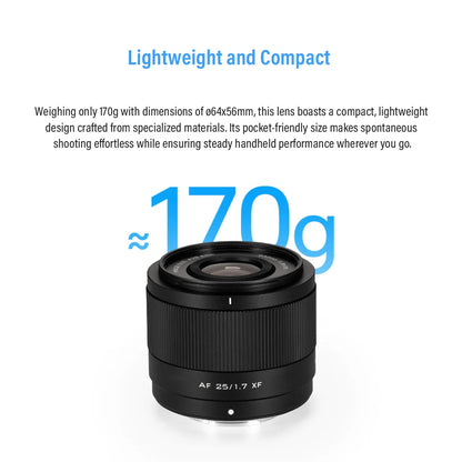 25mm F1.7 Autofocus Prime Lens for Sony E APS-C