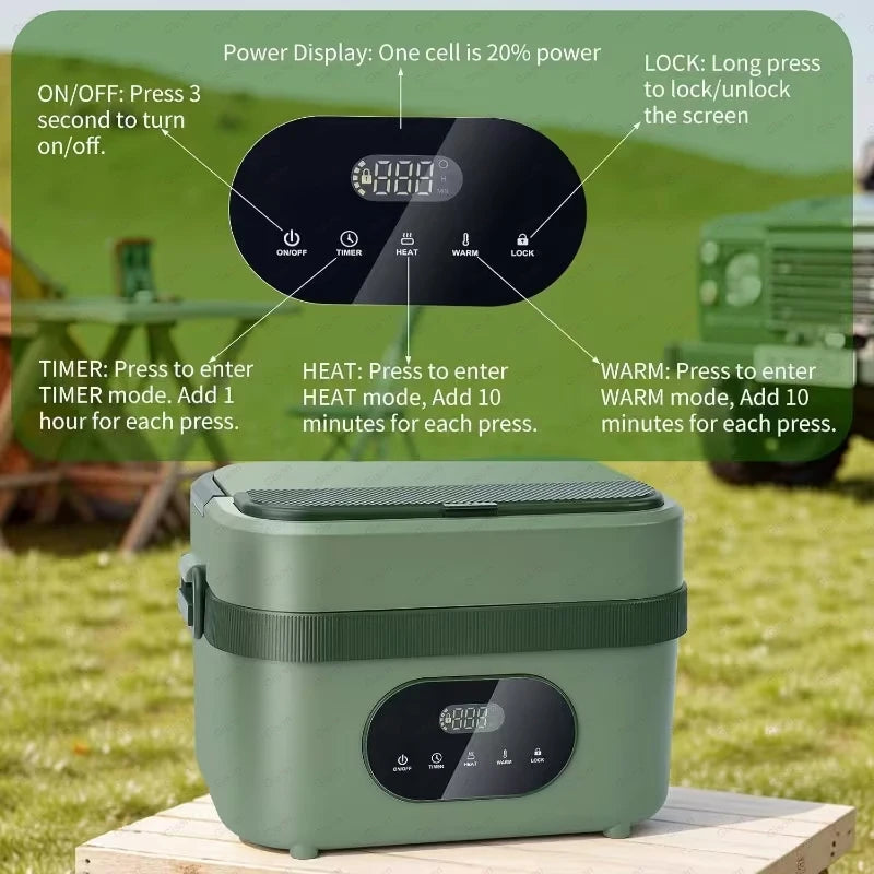 1.5L Electric Heated Lunch Box with LED Display