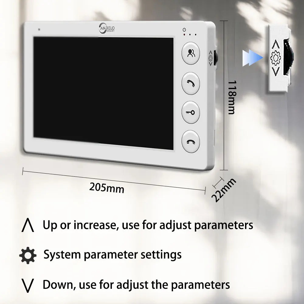 Multi-Unit 7 Inch Apartment Video Doorbell System