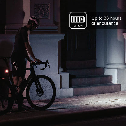 USB Rechargeable 600LM Bike Light GPS Mount Safety Light Black