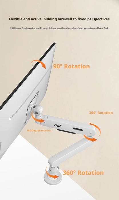Adjustable Single Monitor Mount Desktop Arm Pink