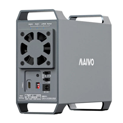 High-Speed 10Gbps Dual Bay External HDD RAID Box