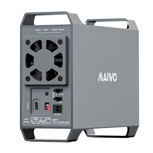 High-Speed 10Gbps Dual Bay External HDD RAID Box